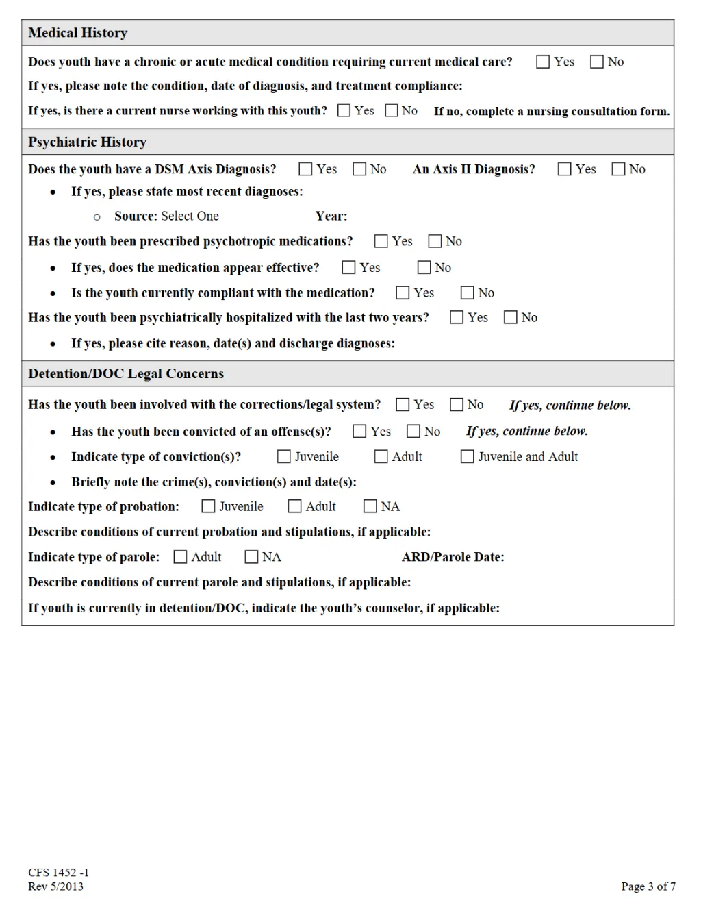 CLINICAL INTERVENTION FOR PLACEMENT PRESERVATION (CIPP) Meeting Referral Form (Page 3)